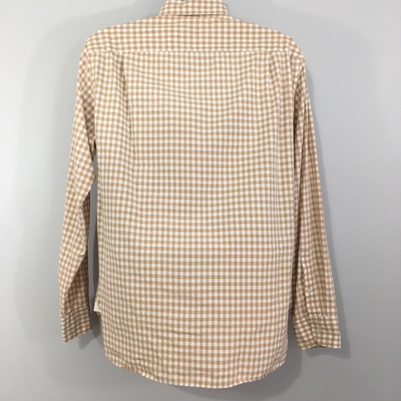 J Crew Secret Wash Button Down Shirt in Gingham L - Picture 5 of 8